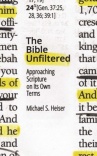 The Bible Unfiltered - Approaching Scripture on its own Terms
